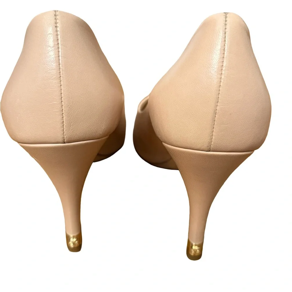 CHANEL Women's Nude Peep Toe Heels - Picture 5 of 8